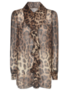 Dolce & Gabbana Pleated Long-sleeved Shirt In Leo New