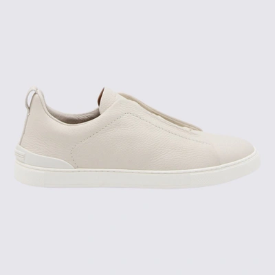 Ermenegildo Zegna Sneaker Low Top Triple Stitch In White