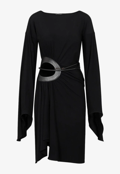 Tom Ford Asymmetric Knee-length Dress In Black