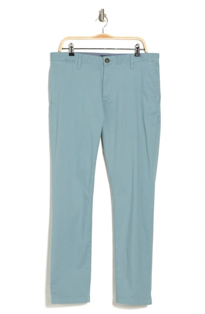 14th & Union The Wallin Stretch Twill Trim Fit Chino Pants In Blue Smoke