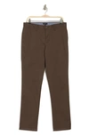 14th & Union The Wallin Stretch Twill Trim Fit Chino Pants In Brown Wren