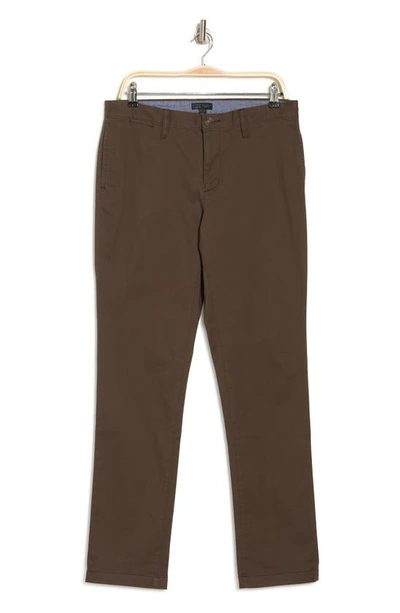 14th & Union The Wallin Stretch Twill Trim Fit Chino Pants In Brown Wren