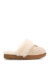 Ugg Women's Cozy Sheepskin-trimmed Knit Slippers In White