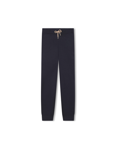 Chloé Kids' Navy Blue Joggers With Contrasting Stripes On The Back