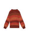Chloé Logo-embroidered Stripe-pattern Jumper In Arancione