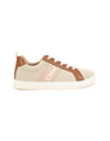 CHLOÉ LAUREN SNEAKERS IN LEATHER AND CANVAS