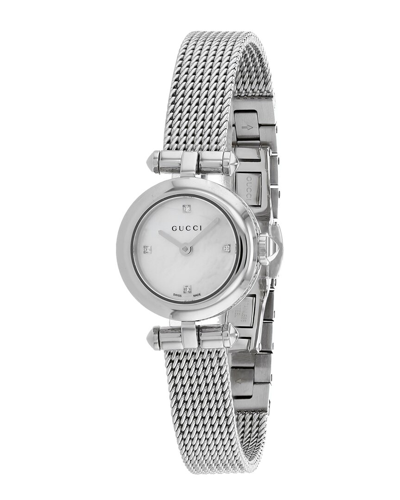 Gucci Diamantissima Stainless Steel Ladies Watch Ya141512 In Mop / Mother Of Pearl