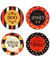 CERTIFIED INTERNATIONAL SPOOKY HALLOWEEN CANAPE PLATES (SET OF 4)