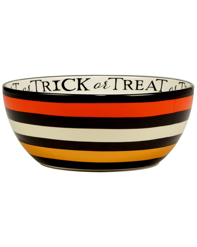 Certified International Spooky Halloween Deep Bowl In Orange