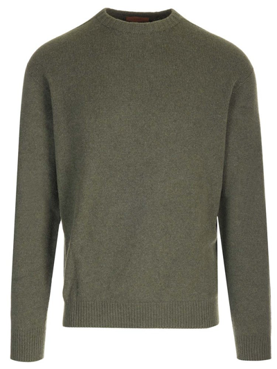Alanui Crewneck Knitted Jumper In Green