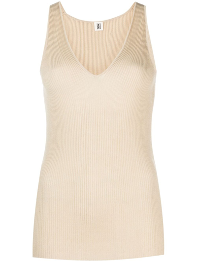 By Malene Birger Rory Ribbed-knit Tank Top In Wood