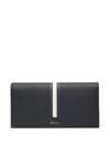 Bally Ribbon Continental Logo-print Wallet In Black