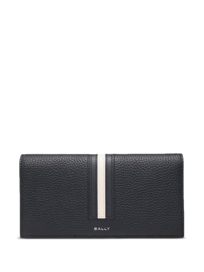 Bally Ribbon Continental Logo-print Wallet In Black