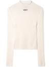 OFF-WHITE OFF-LOGO OPEN-KNIT TOP