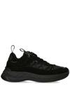 Kurt Geiger London Womens Black Kensington Eagle-head Embellished Suede Low-top Trainers In Black