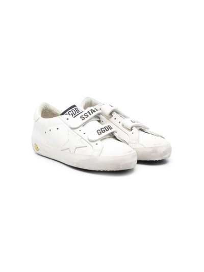 Golden Goose Kids' White Old School Leather Trainers