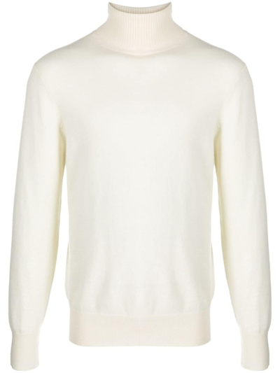 Fursac Fine-knit Roll-neck Jumper In Neutrals