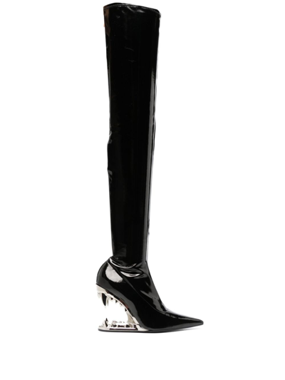 Gcds Morso 110mm Vynil Boots In Black