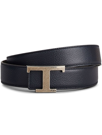 Tod's Logo-buckle Leather Belt In Brown