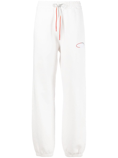 Missoni Logo-embroidered Cotton Track Pants In White