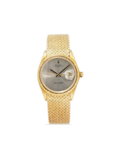 Pre-owned Rolex 1966  Oyster Perpetual Date 34mm In Silver