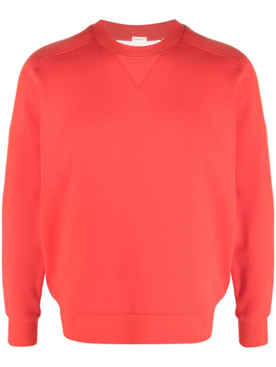Fursac Crew-neck Knit Sweatshirt In Bright_red