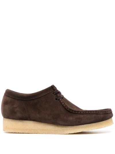 Clarks Originals Wallabee Suede Loafers In Brown