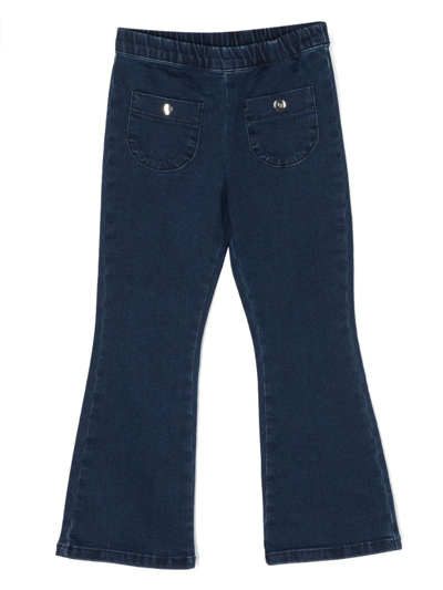 Liu •jo Kids' Slip-on Cotton Jeans In Blue
