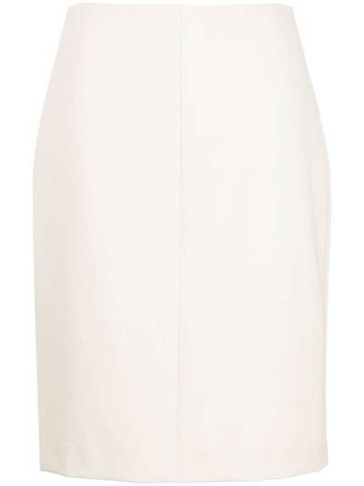 Vince Seamed-front Pencil Skirt In White