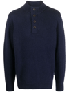 BARBOUR HIGH-NECK BUTTONED WOOL JUMPER