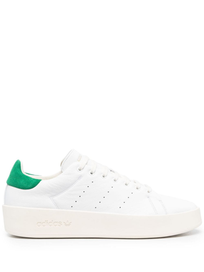 Adidas Originals White And Green Stan Smith Recon Leather Sneakers