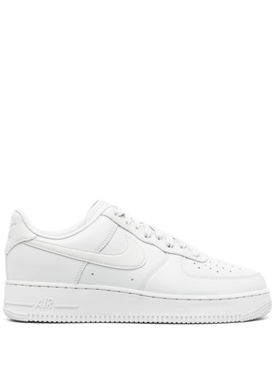 Nike Air Force 1 Leather Sneakers In Grey