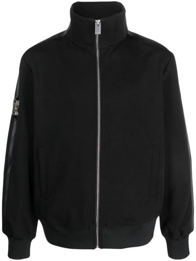 Alyx Buckle-detail Zip-up Sweatshirt In Black