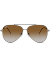 RAY BAN AVIATOR REVERSE GRADIENT-LENS SUNGLASSES