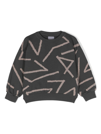 Bobo Choses Kids' Geometric-print Organic-cotton Sweatshirt In Grey