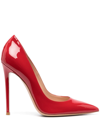 Gianvito Rossi Paris 105 Patent-leather Court Shoes In Red