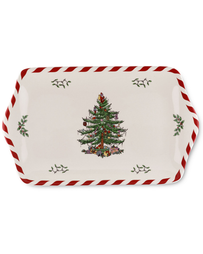 Spode Christmas Tree 12in Peppermint Dessert Tray