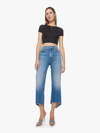 Mother The Hustler Roller Ankle Wide Leg Jeans In Blue