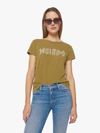 Mother The Boxy Goodie Goodie Crewneck Tee In Green