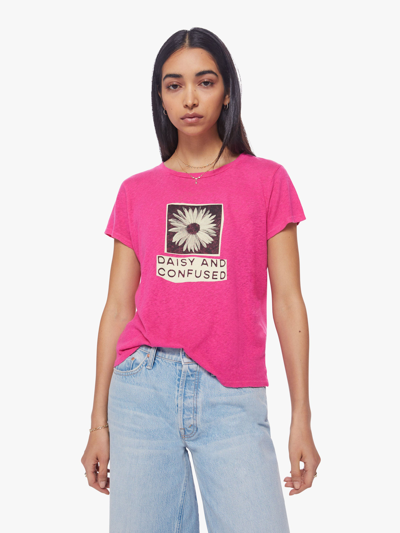 Mother The Lil Sinful Daisy And Confused Tee Shirt In Pink