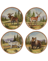 Certified International Mountain Summit Set Of 4 Dinner Plates