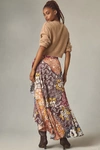 Maeve Ruffled Wrap Maxi Skirt In Multicolor