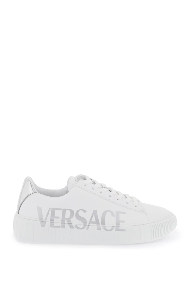 Versace Greca Trainers With Logo In Multi-colored