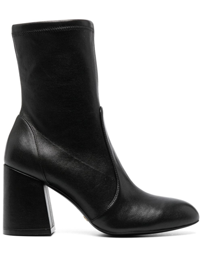 Stuart Weitzman 85mm Block-heel Ankle Boots In Black
