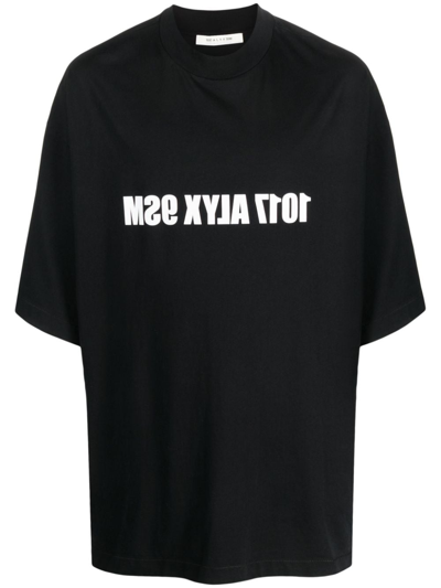 Alyx Mirrored Logo Long Sleeve T-shirt In Black