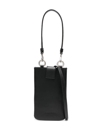 Fabiana Filippi Logo-debossed Leather Phone Case In Black