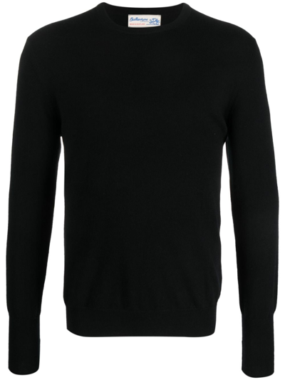 Ballantyne Long-sleeved Cashmere Jumper In Black  