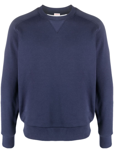 Fursac Crew-neck Knit Sweatshirt In Blue