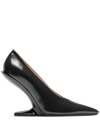 N°21 100MM SCULPTED-HEEL LEATHER PUMPS