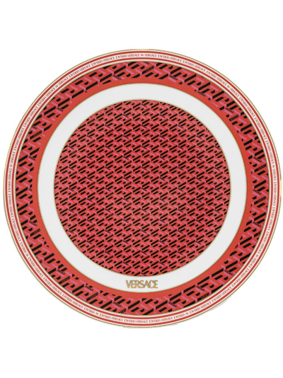 Versace X Rosenthal La Greca Signature 餐盘（33厘米） In Red